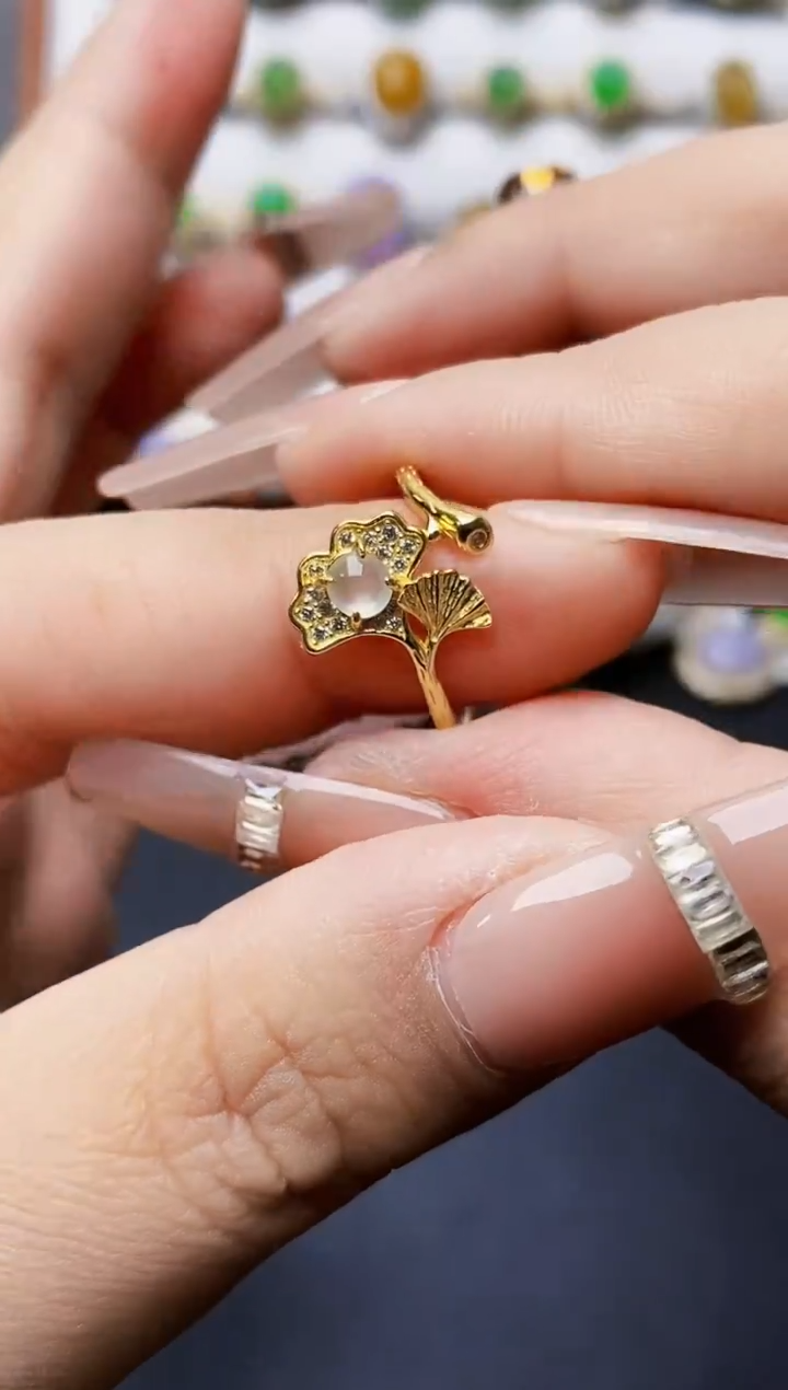 银S925镶嵌戒指翡翠4315