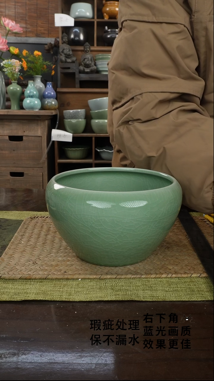 陶瓷苹果茶渣缸A-18
