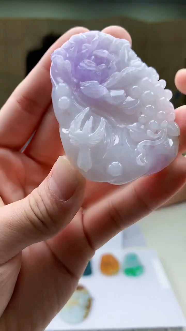 【闪购商品】定制翡翠未镶嵌4688bb-毛货挂件