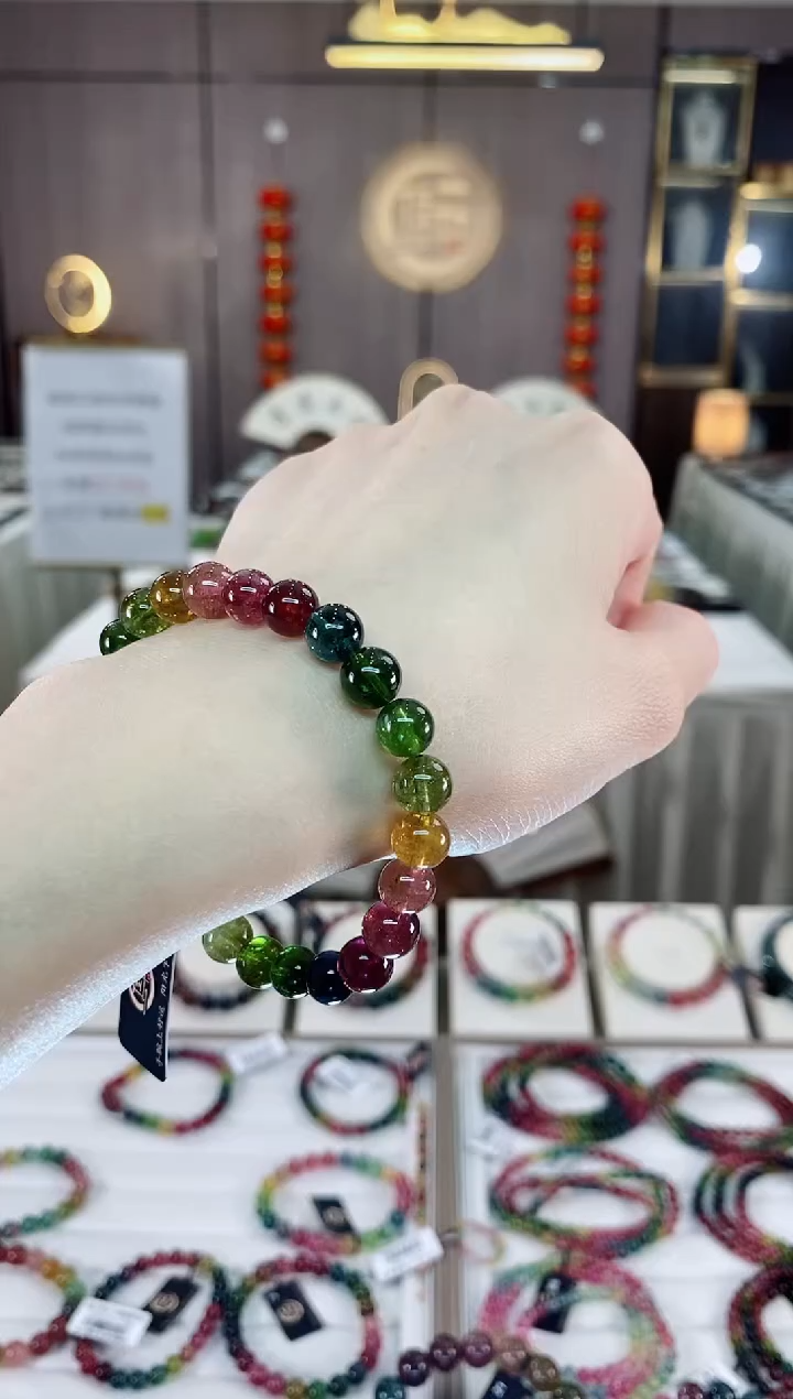 单圈手串7mm+未镶嵌碧玺dan多样性发货一条