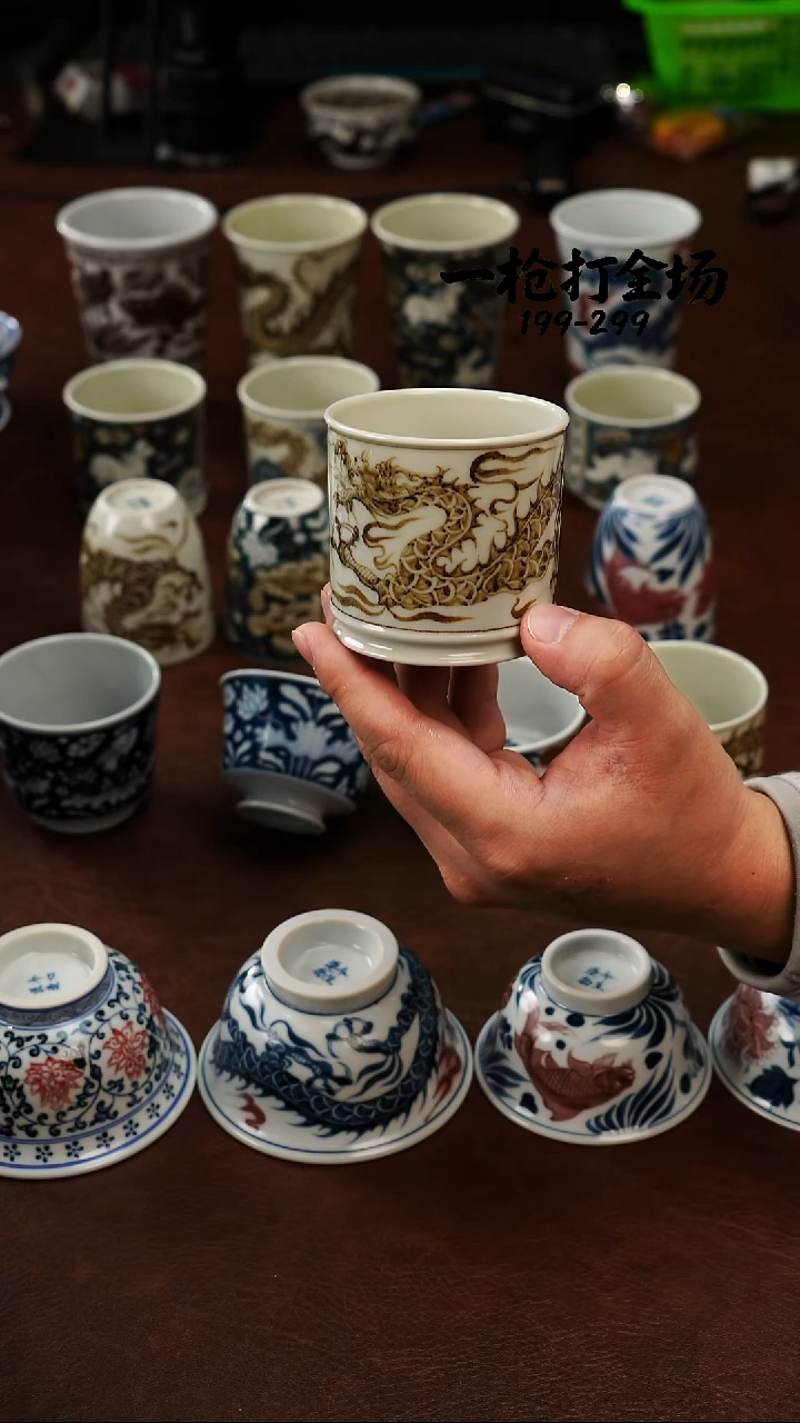 景德镇青花瓷手绘茶具