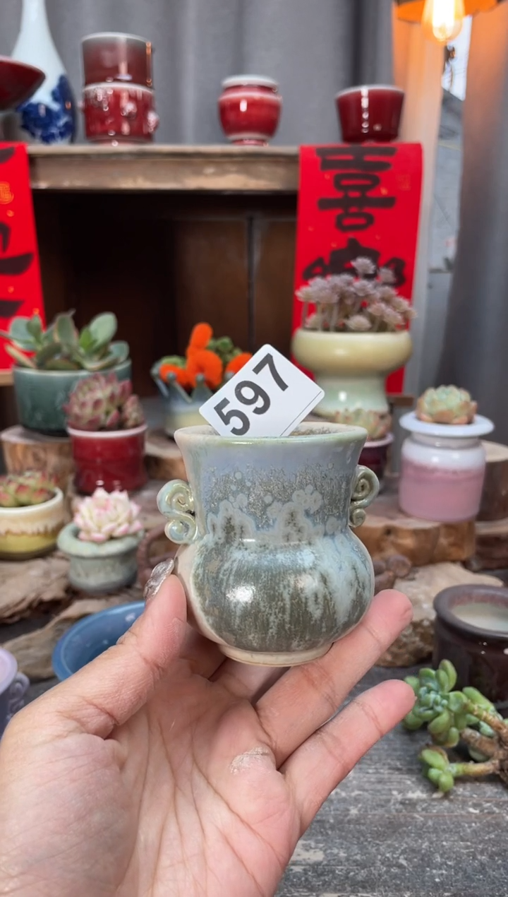 【闪购商品】摆件597知木小芳花盆