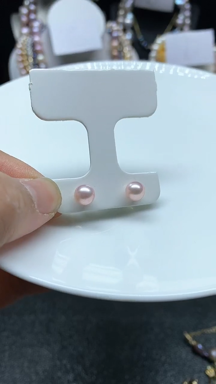 【闪购商品】淡水珍珠耳饰18K金镶嵌多人