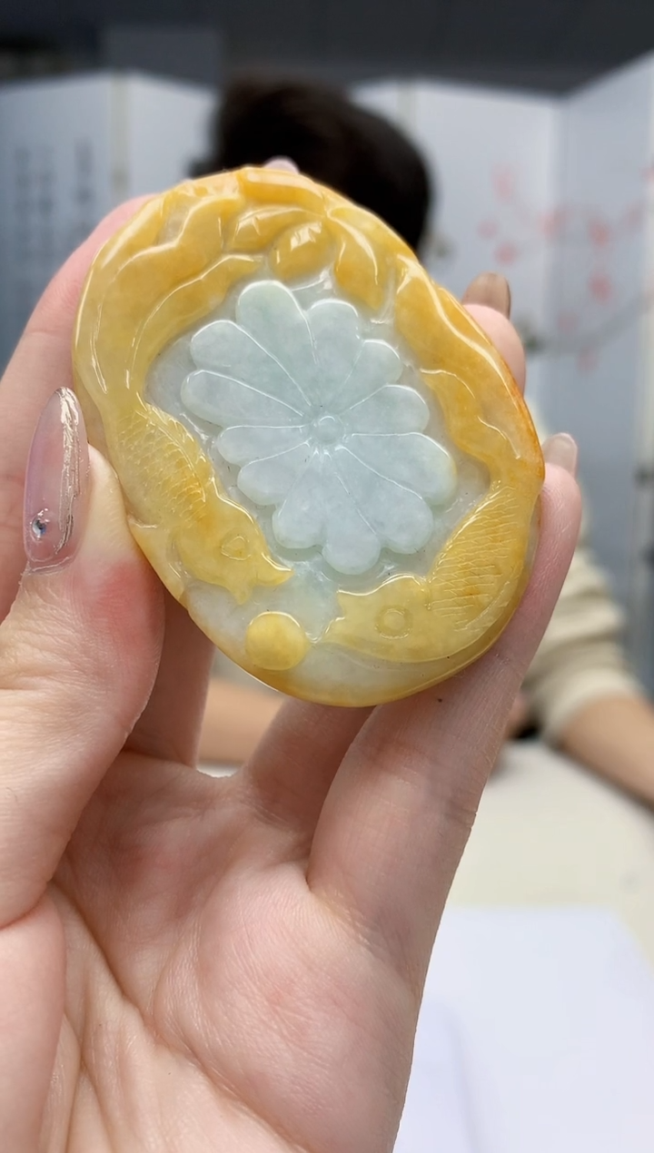 【闪购商品】定制翡翠未镶嵌1502jw-毛货挂件22