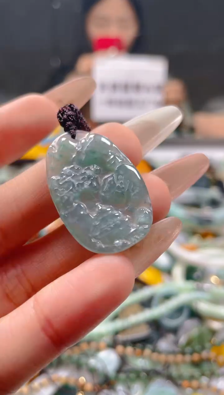 【闪购商品】翡翠颈饰未镶嵌/Q/翡翠A货一图一物