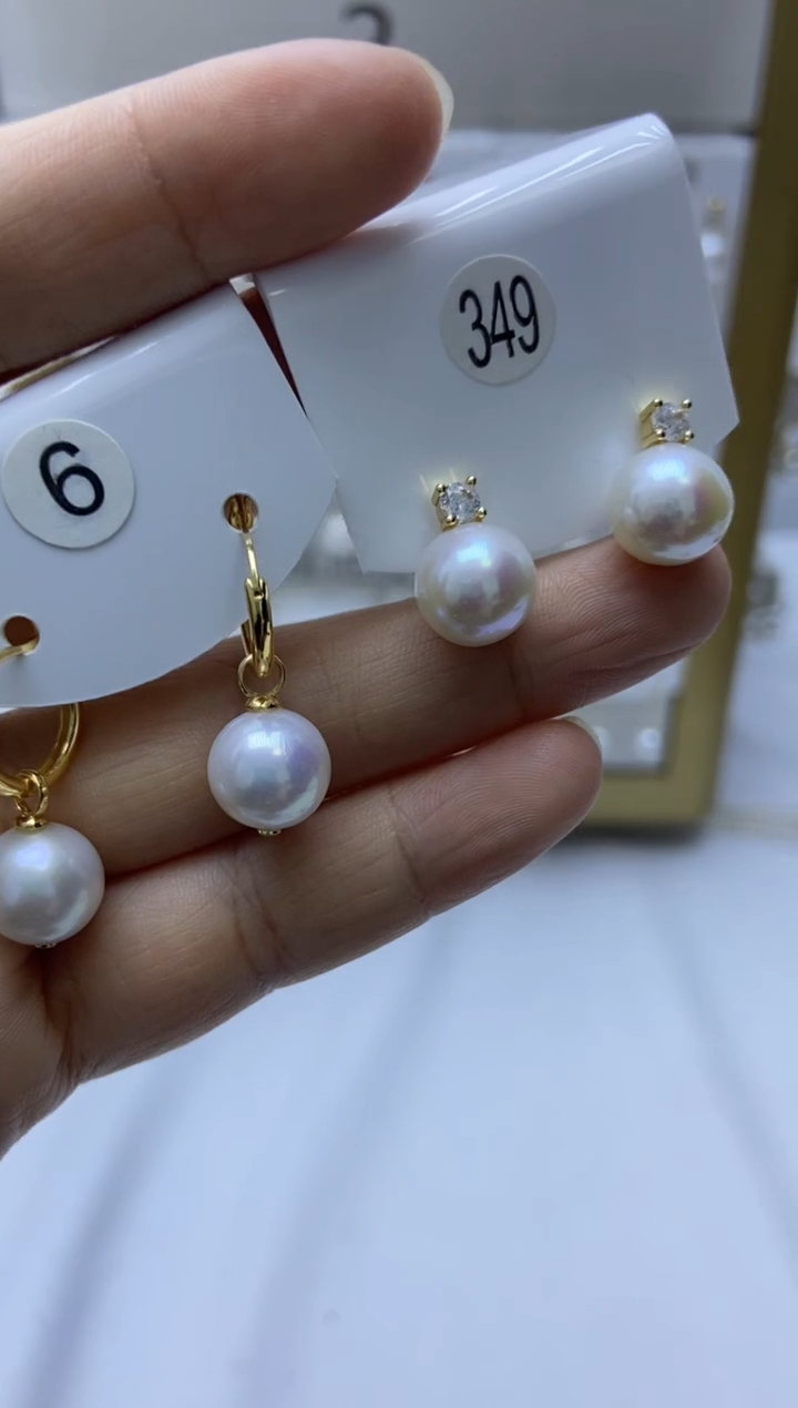 未镶嵌耳饰淡水珍珠6+349