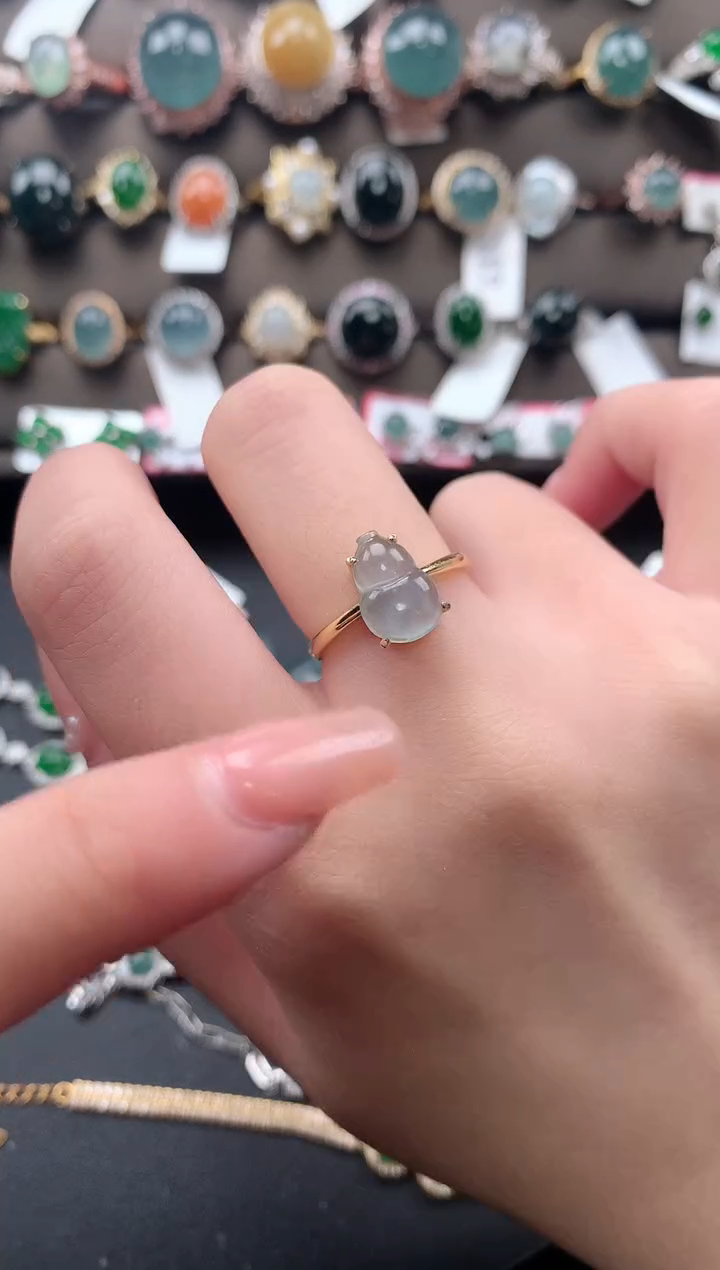 【闪购商品】翡翠戒指银S925镶嵌452114