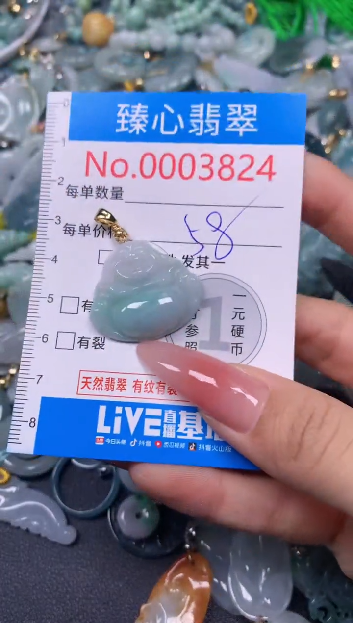 【闪购商品】翡翠颈饰未镶嵌含绳0003824