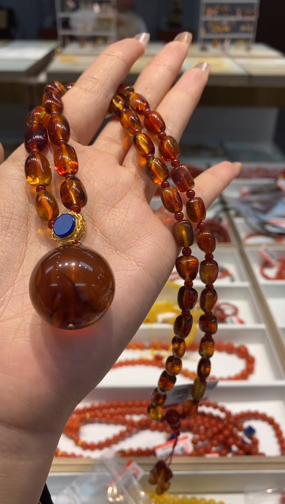 【闪购商品】琥珀项链未镶嵌项链
