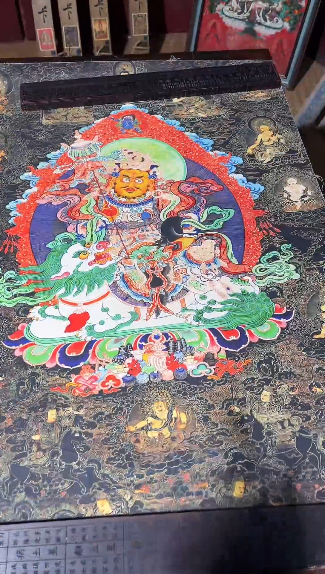 卷轴画菊菊唐卡tk160