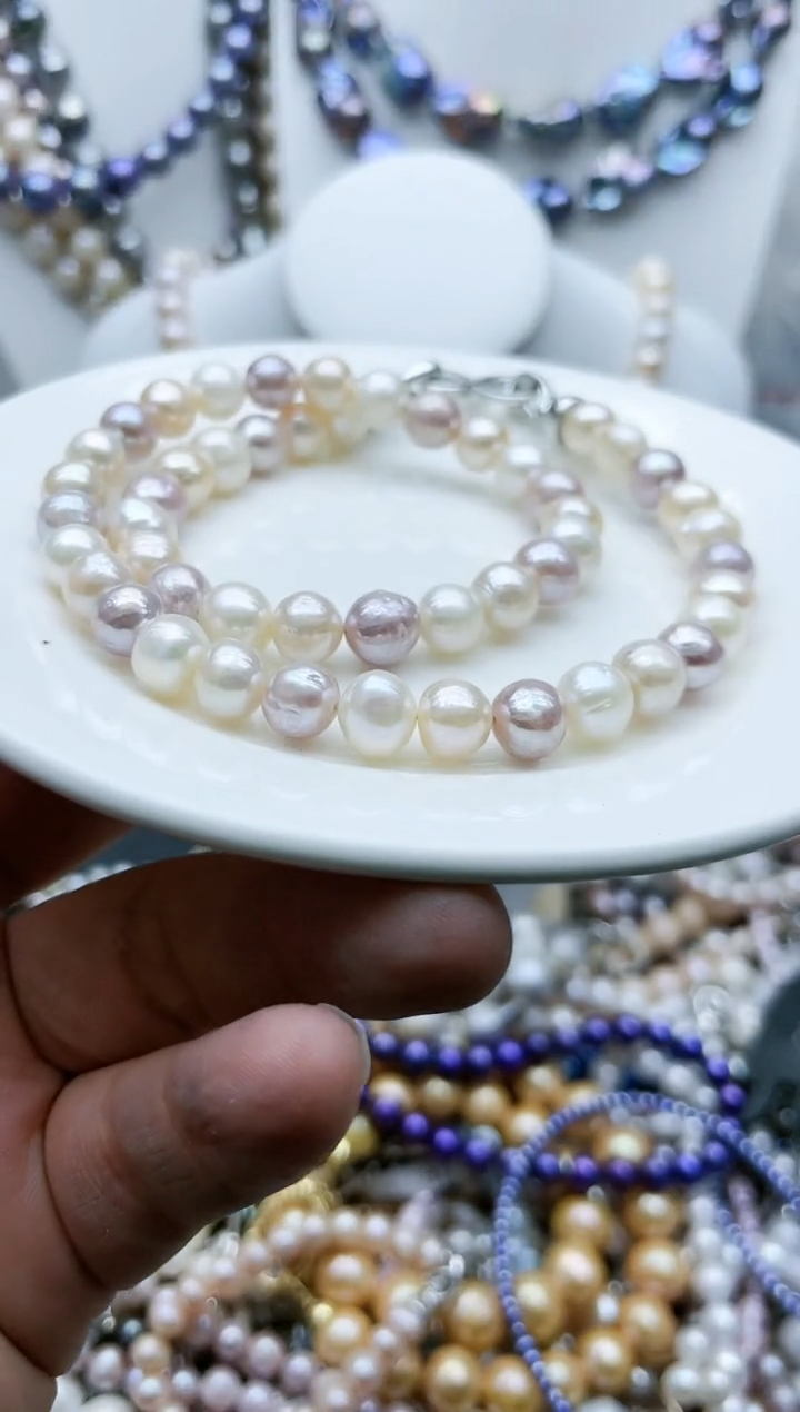 【闪购商品】淡水珍珠颈饰钛钢1