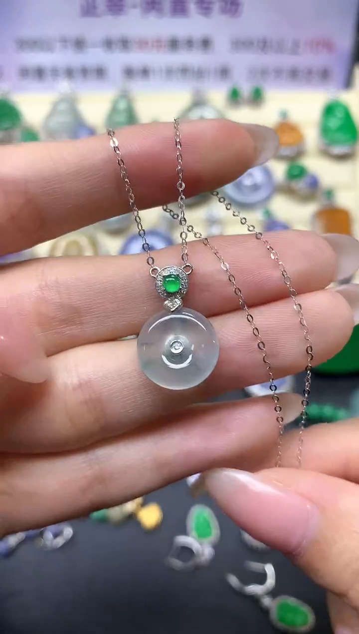 【闪购商品】翡翠18K金镶嵌套链套链|2700+270