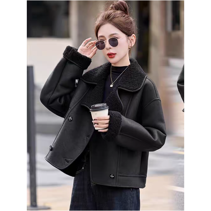 LMY 翻领皮毛外套 #872