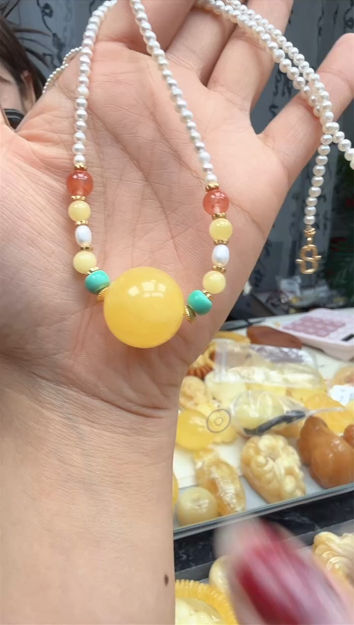 【闪购商品】琥珀裸石未镶嵌锁骨链