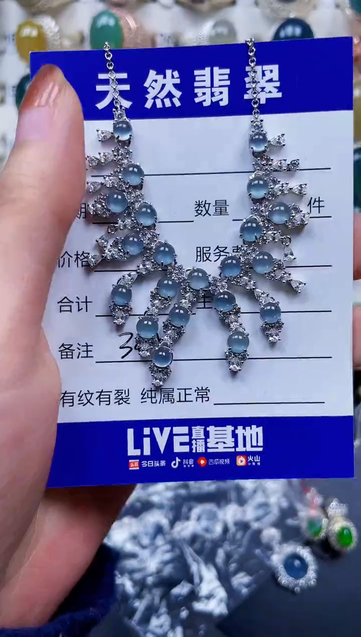 颈饰银S925镶嵌翡翠309