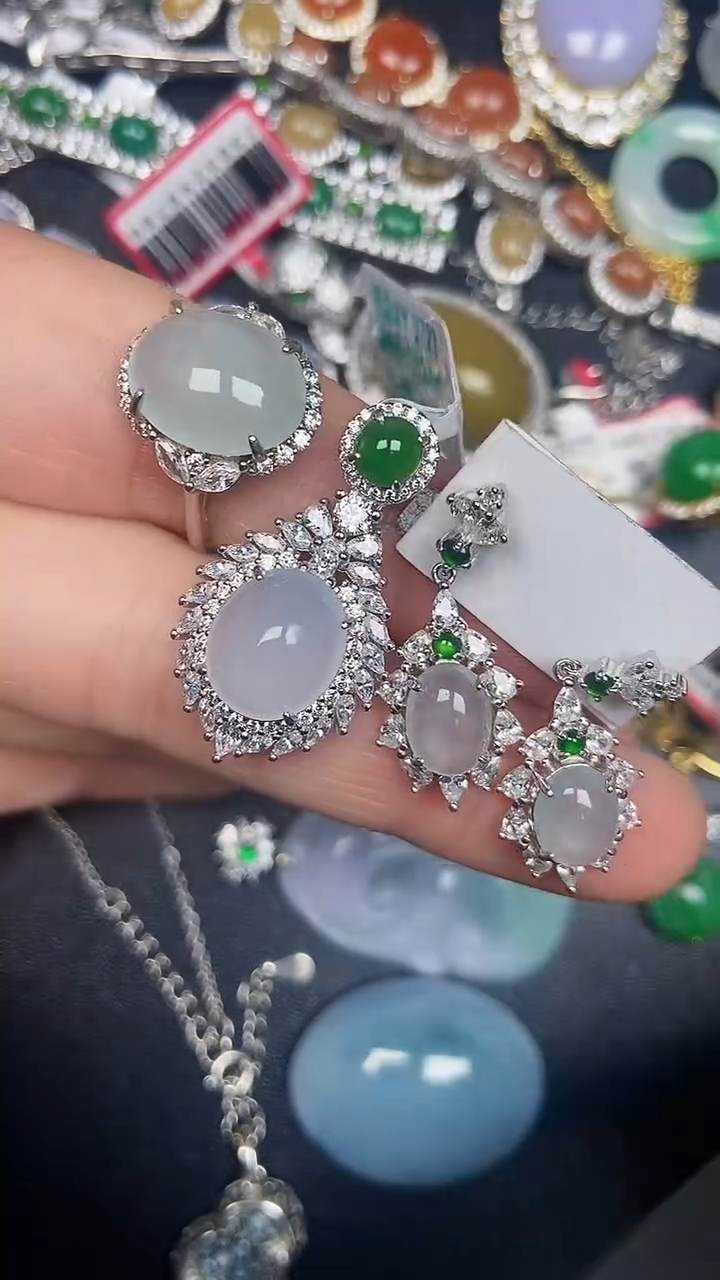 银S925镶嵌戒指翡翠1830