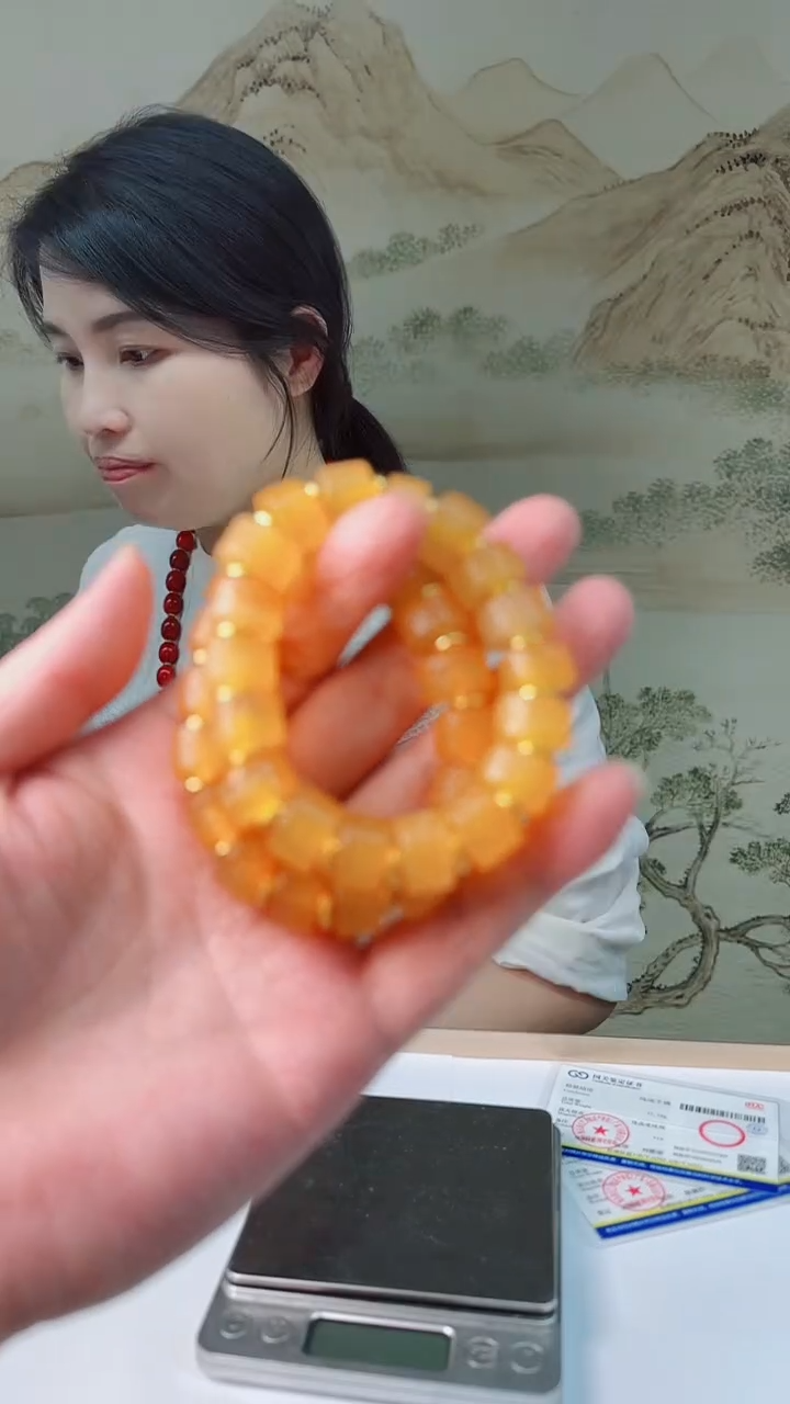 手饰玛瑙未镶嵌黄极参手串多样性发一