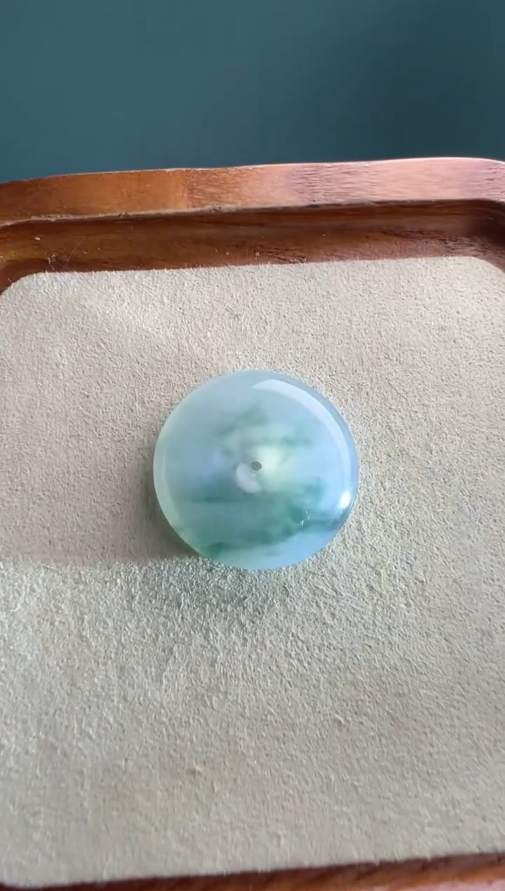 未镶嵌定制翡翠冰飘花平安扣