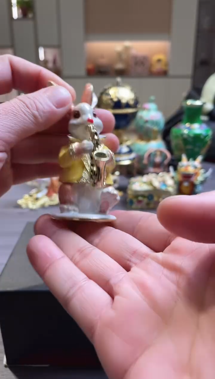 摆件七宝烧珐琅彩首饰盒