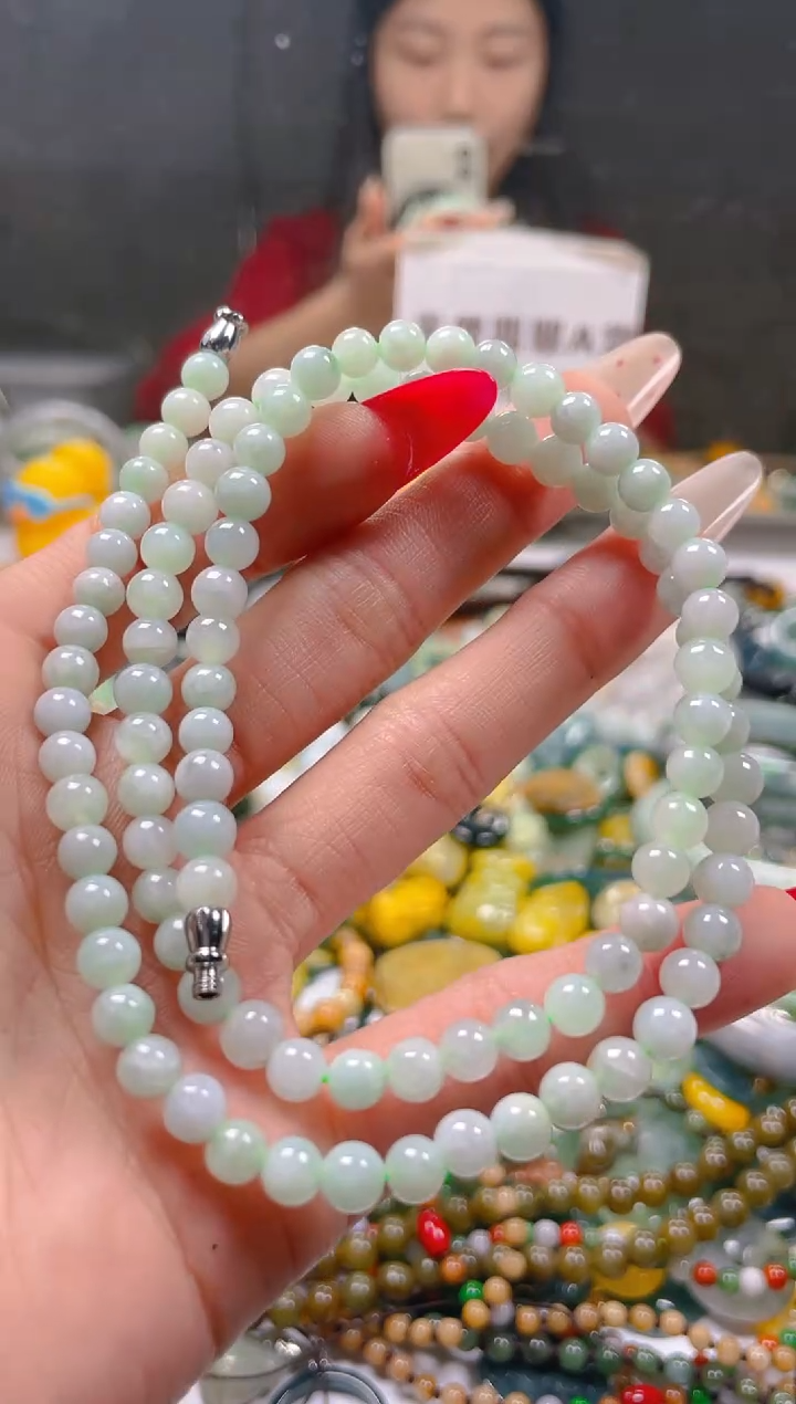 【闪购商品】翡翠颈饰未镶嵌5MM/U/翡翠A货一图一物