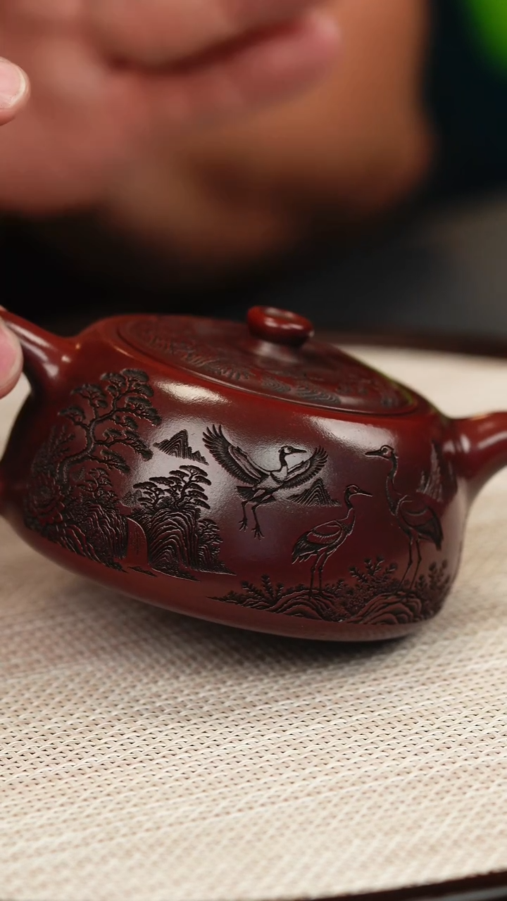 茶壶紫砂古红泥曼声井栏