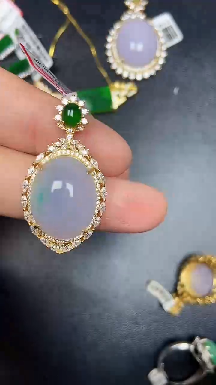 银S925镶嵌戒指翡翠2660