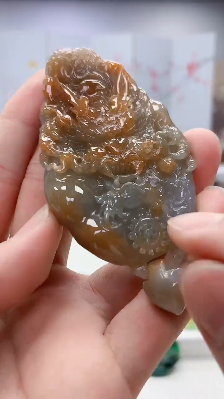 定制翡翠未镶嵌5158bb-毛货挂件103