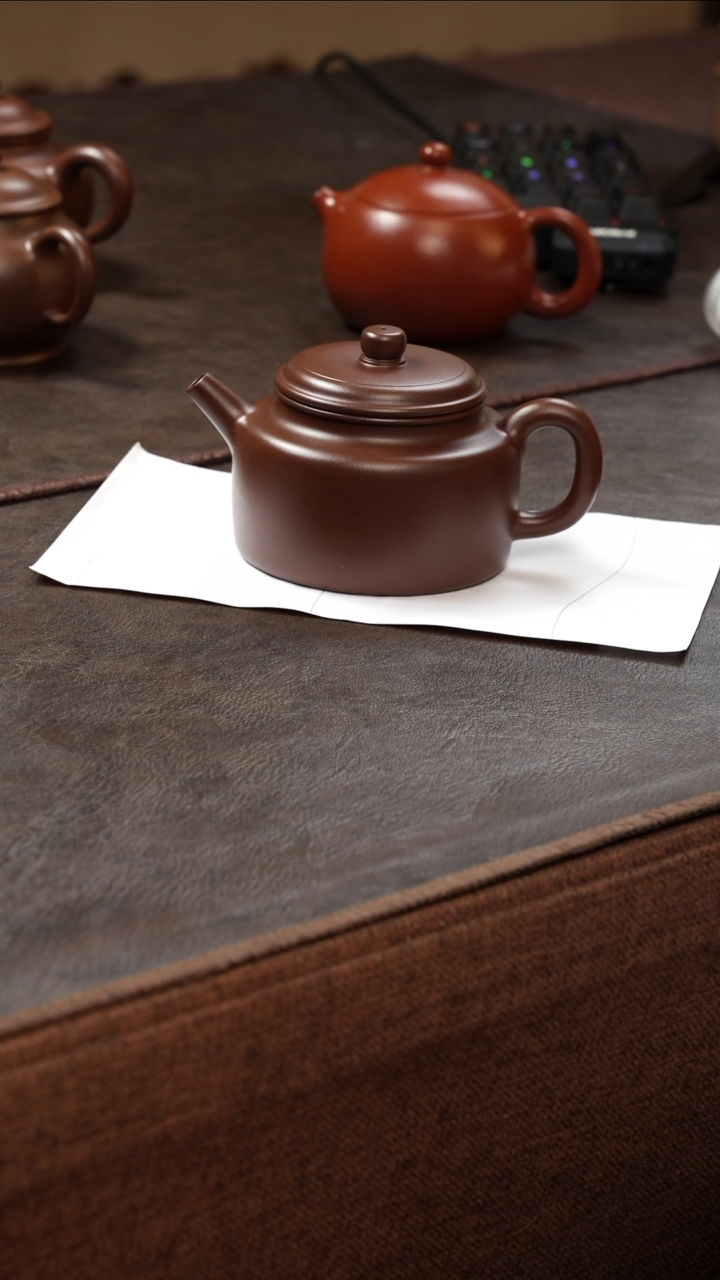茶壶紫砂壶·13老紫泥德钟200cc