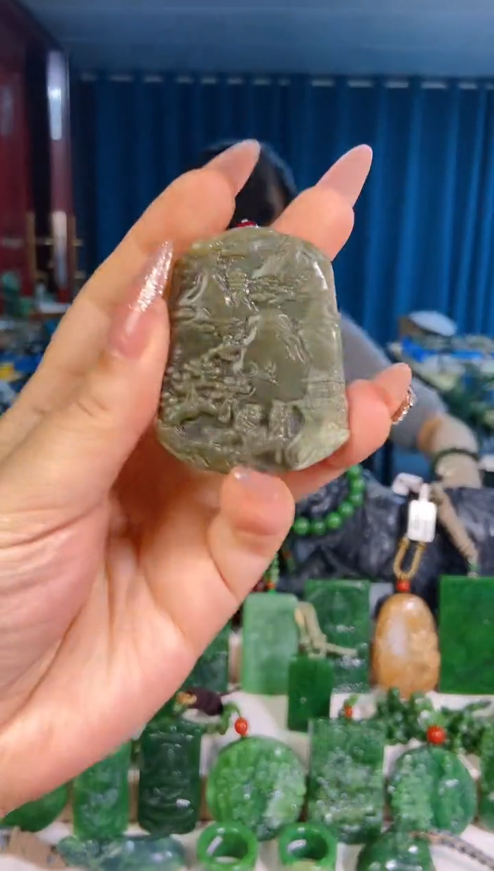 和田玉未镶嵌挂件1