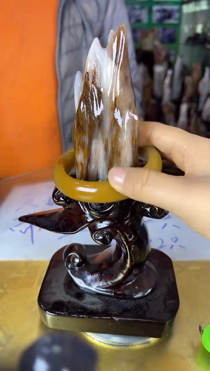 未镶嵌珠宝奇石硅化玉缅甸天然树化玉精品居家摆件