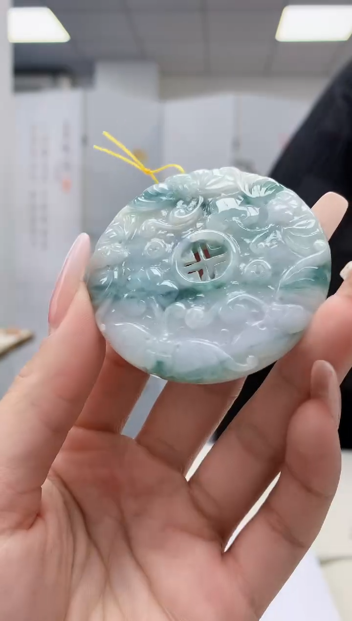【闪购商品】定制翡翠未镶嵌5153lr-毛货挂件44