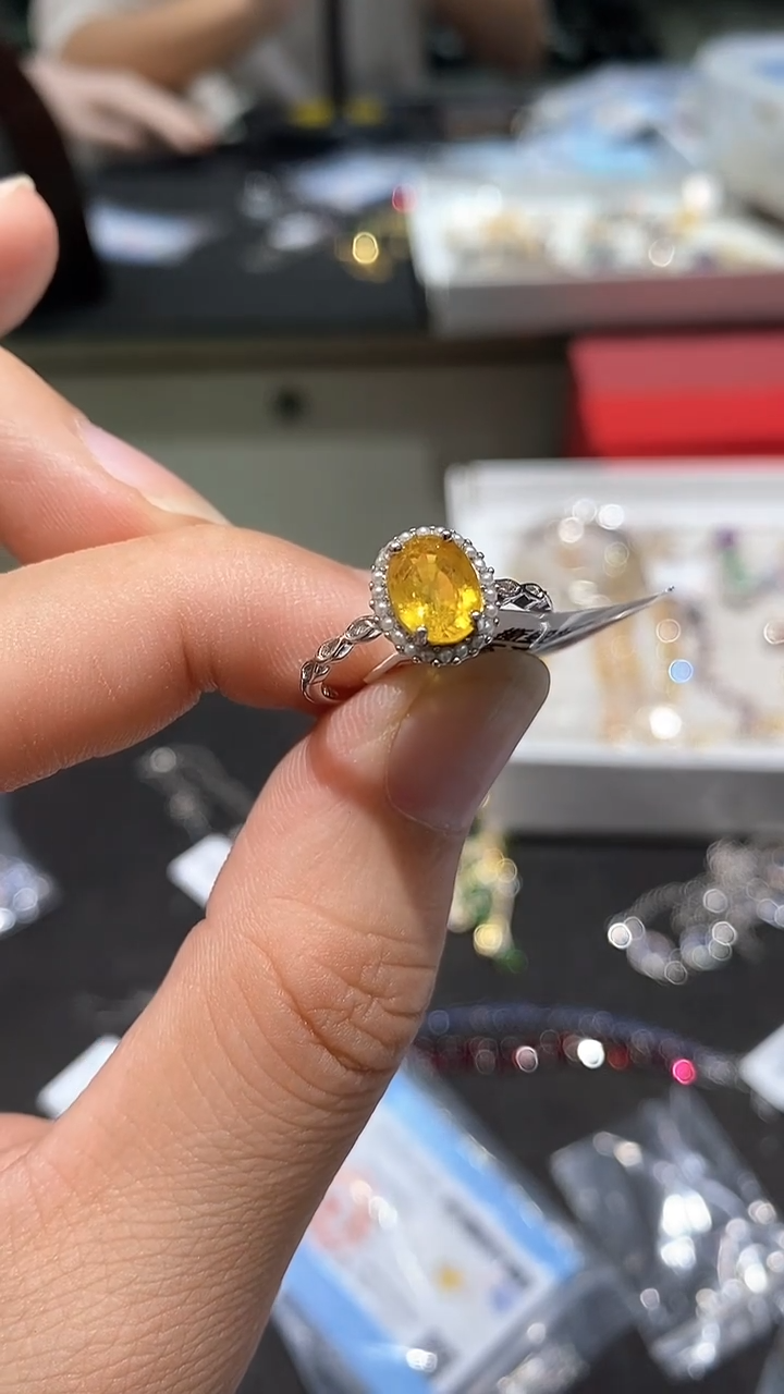 【闪购商品】蓝宝石戒指银S925镶嵌戒指