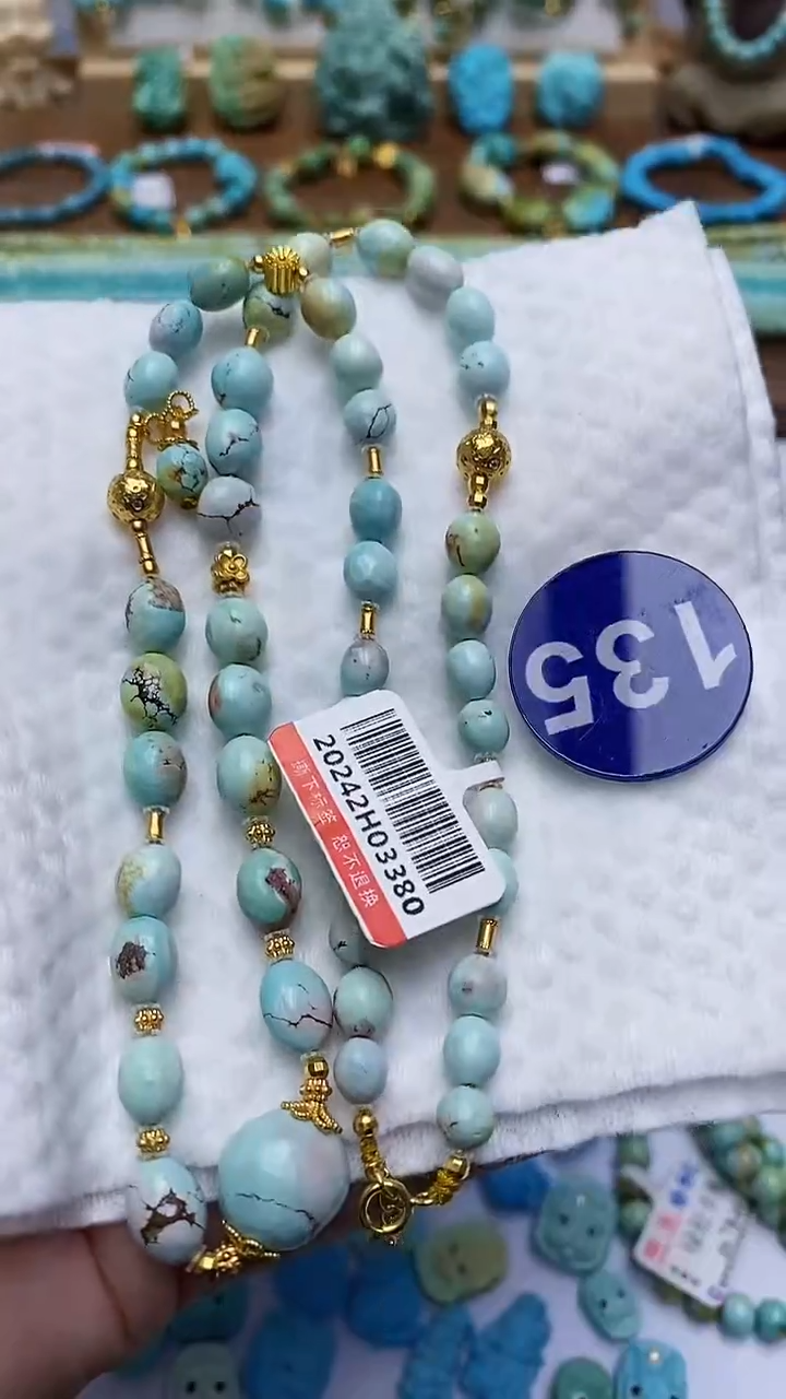 【闪购商品】绿松石项链银S925镶嵌135