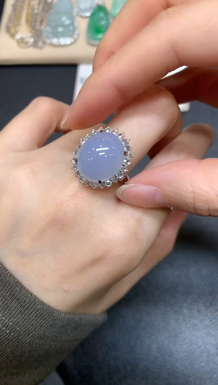 【闪购商品】翡翠戒指18K金镶嵌【无服务费