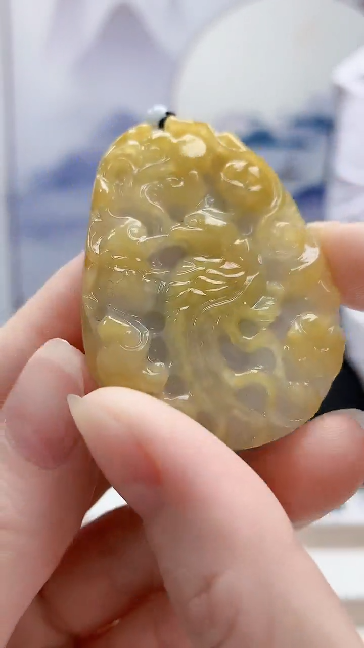 未镶嵌定制翡翠5176ry-毛货挂件61