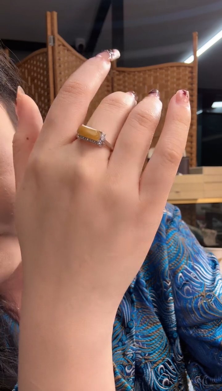 【闪购商品】翡翠颈饰银S925镶嵌戒指