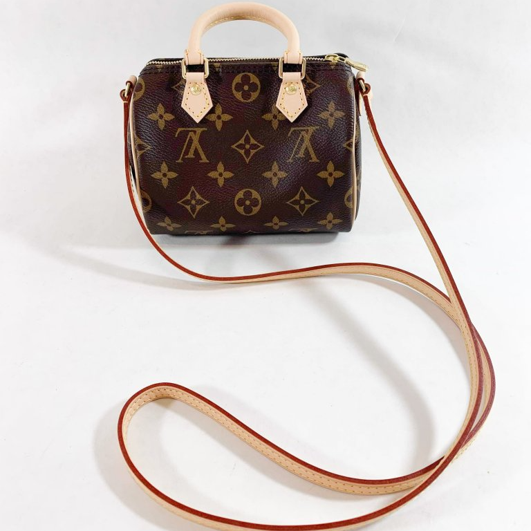 95新 LouisVuitton/路易威登 经典nano speedy单肩斜挎包（甄选）