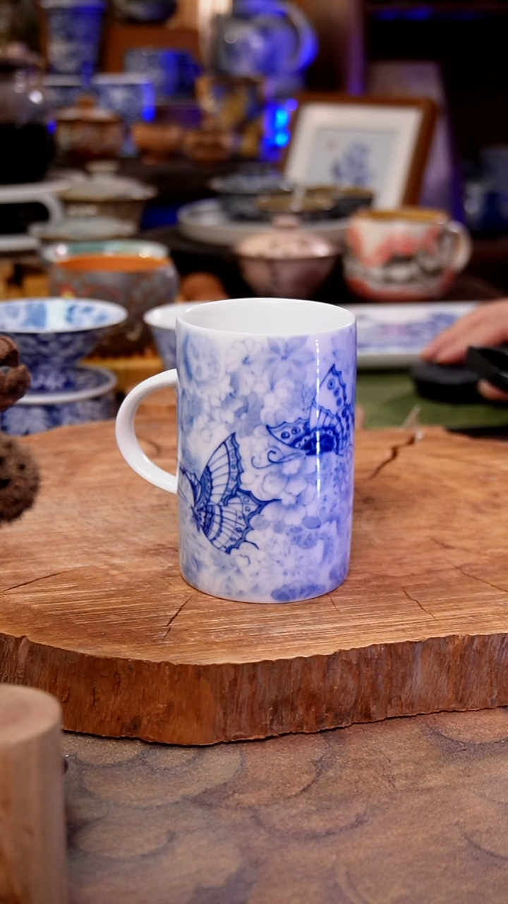 摆件蝶恋万花手工手绘手工手绘