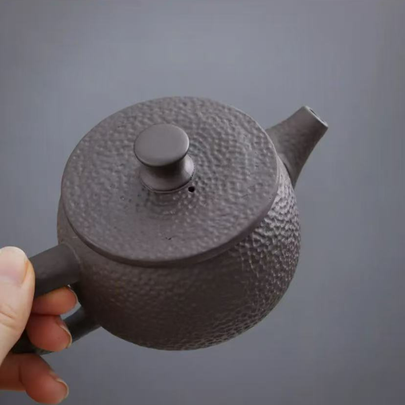 S053原矿宜兴紫砂茶壶锤纹汉瓦紫泥家用紫砂壶泡茶器