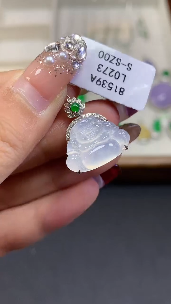 【闪购商品】翡翠18K金镶嵌吊坠(不含链)L0273多样性发其一