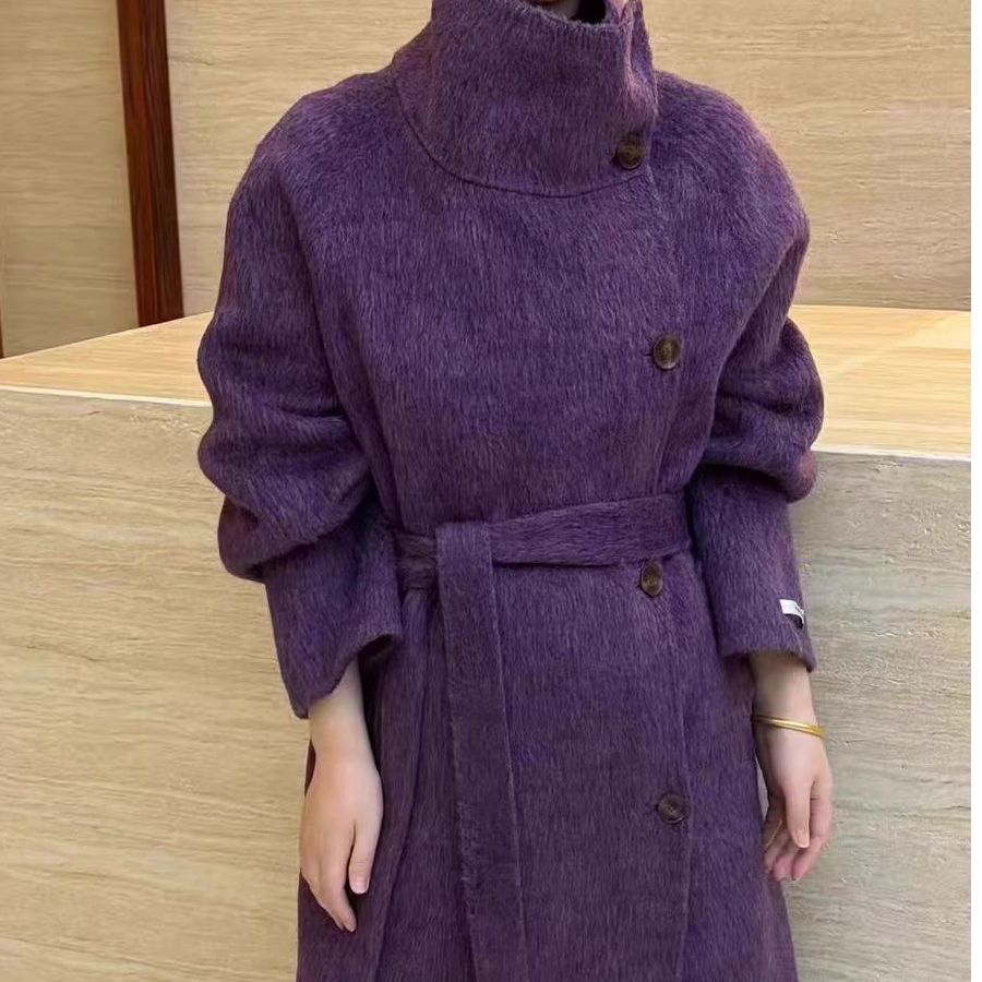 秋冬厚款宽松型立领长款