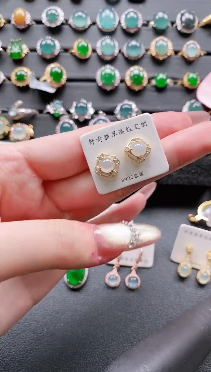 【闪购商品】翡翠戒指银S925镶嵌11111111