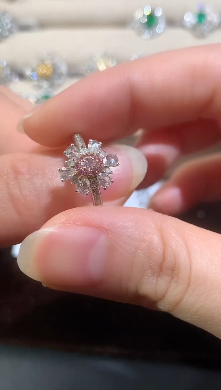 18K金镶嵌戒指钻石D29|6999