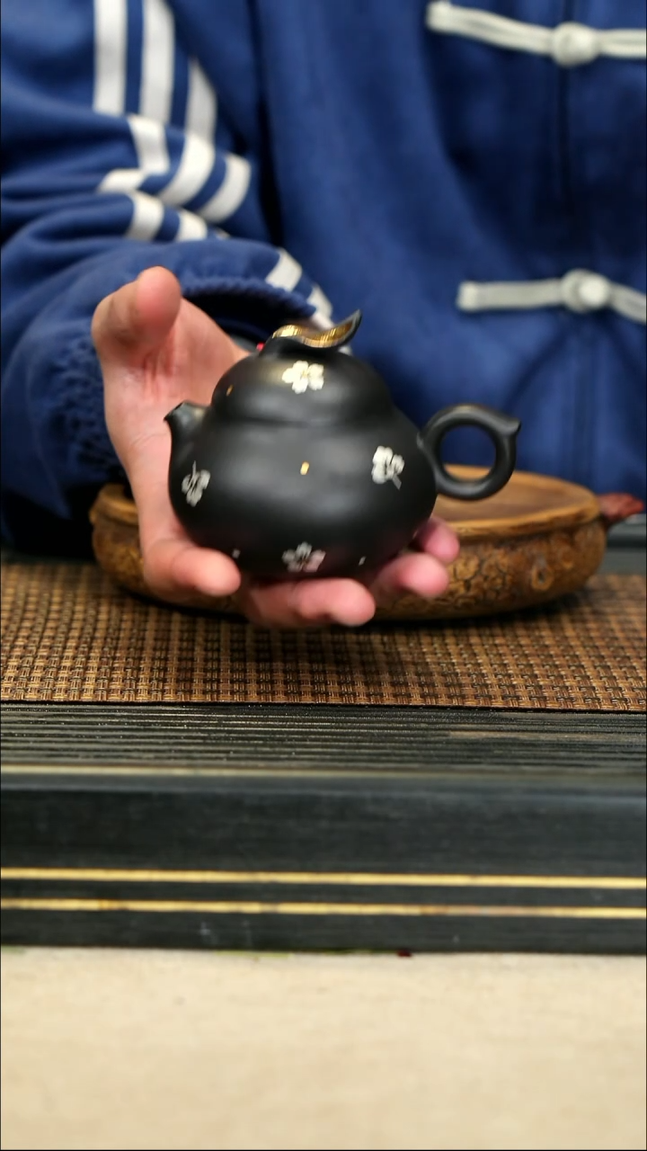 【闪购商品】紫砂茶壶35文旦 黑料