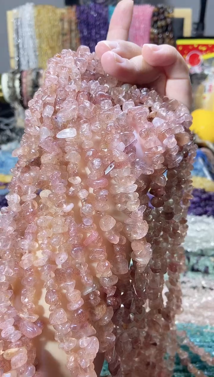 未镶嵌珠宝半成品水晶草莓晶