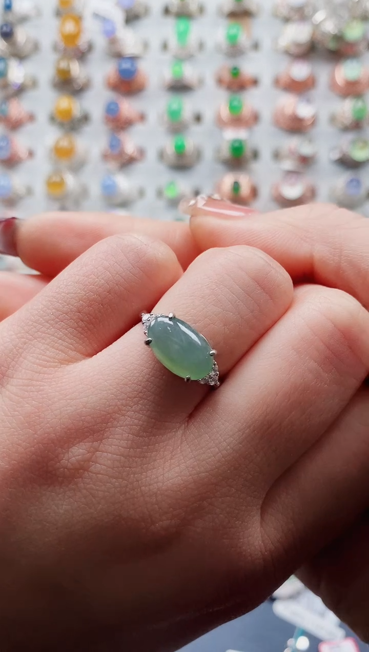 【闪购商品】翡翠戒指银S925镶嵌盘主女戒专场