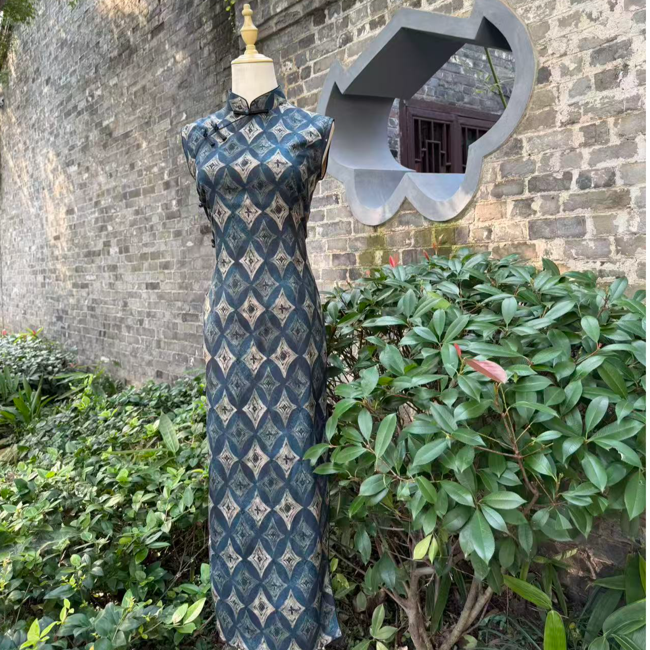 【蓝星格】2025年夏季新款复古百搭优雅大方日常旗袍