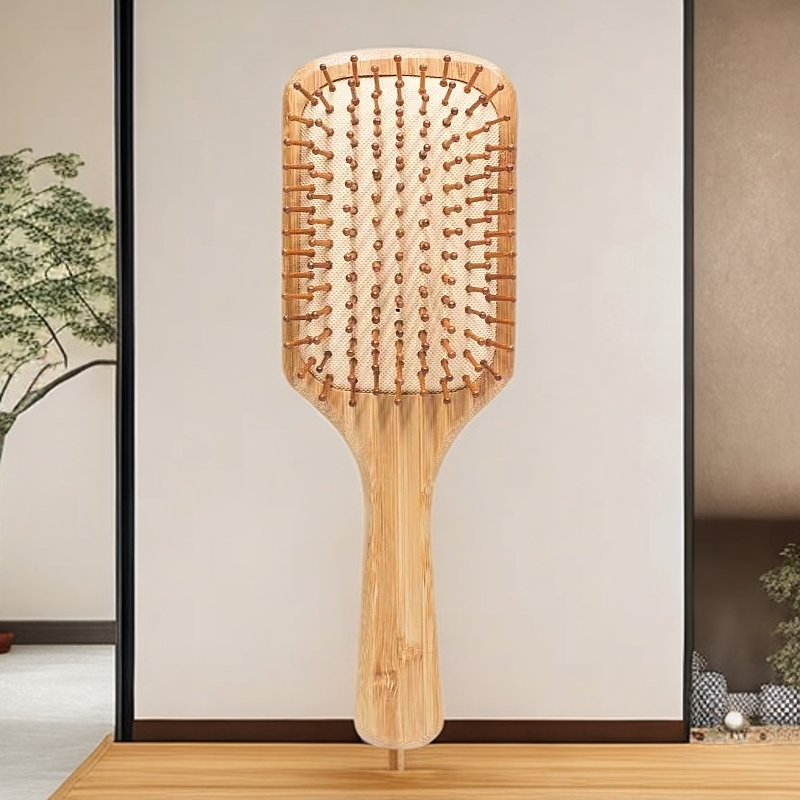 气囊气垫梳楠竹木梳气垫梳头部按摩健康护发木梳梳子顺发大号发梳