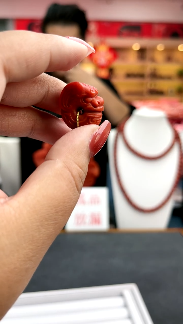 【闪购商品】南红玛瑙卡20南红龙扣-多样性发一件未镶嵌一件36