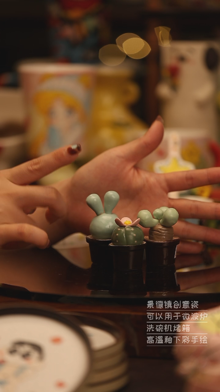 陶瓷景德镇可爱陶瓷釉下彩绘设计师款